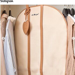 Stoney Clover Lane Garment Bag in Natural Saddle NWT